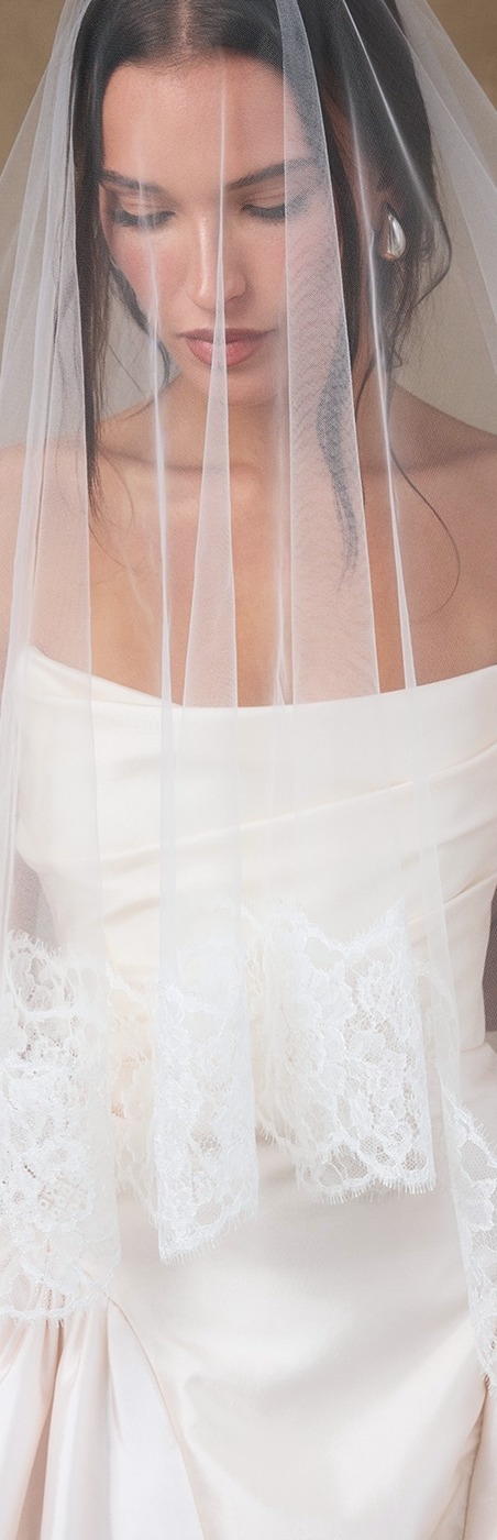 Photo of the model wearing a bridal gown